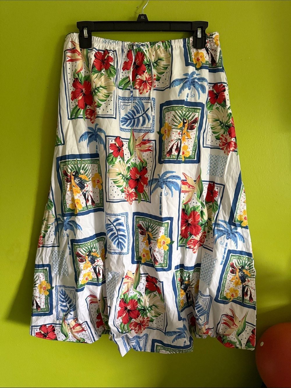 NWT Primark Multicolor Tropical Print Midi Skirt Size 6